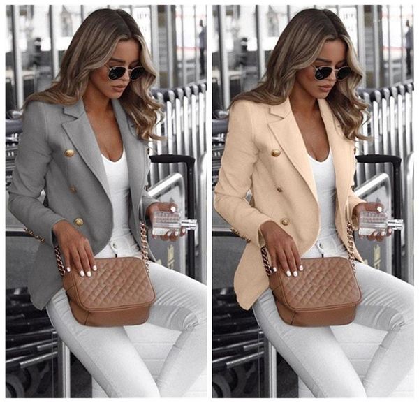 designer blazers solid color double breasted womens laple neck long sleeve casual jackt plus size women, White;black
designer blazers solid color double breasted womens laple neck long sleeve casual jackt plus size women, White;black