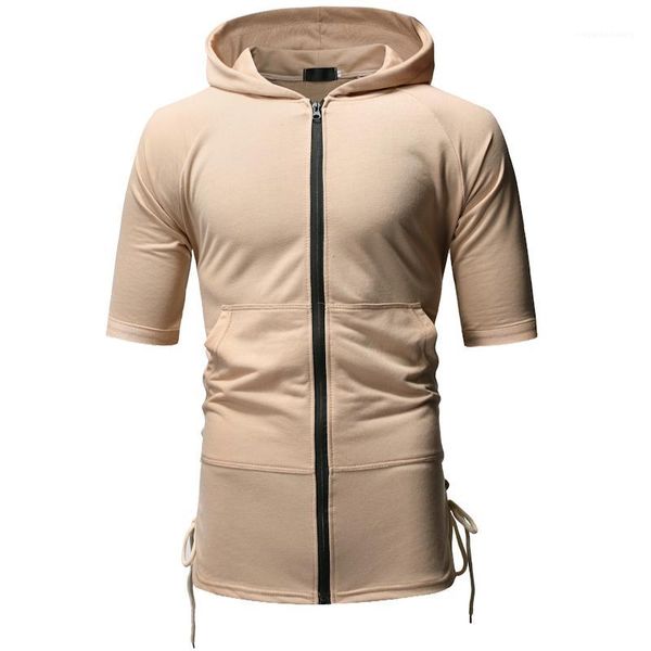 teenager fashion tees mens solid color hooded tshirt zipper drawstring short sleeve mens designer, White;black
teenager fashion tees mens solid color hooded tshirt zipper drawstring short sleeve mens designer, White;black