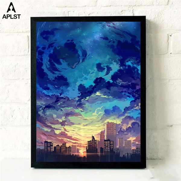 japanese anime city oil painting poster sunrise blue sky canvas prints modern wall picture for living room bedroom decoration
japanese anime city oil painting poster sunrise blue sky canvas prints modern wall picture for living room bedroom decoration