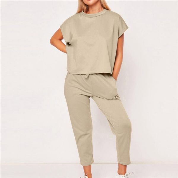 womail casual new o neck ladies suit solid short sleeve sport lounge wear set ladies womens casual two piece sets summer feb, Gray
womail casual new o neck ladies suit solid short sleeve sport lounge wear set ladies womens casual two piece sets summer feb, Gray