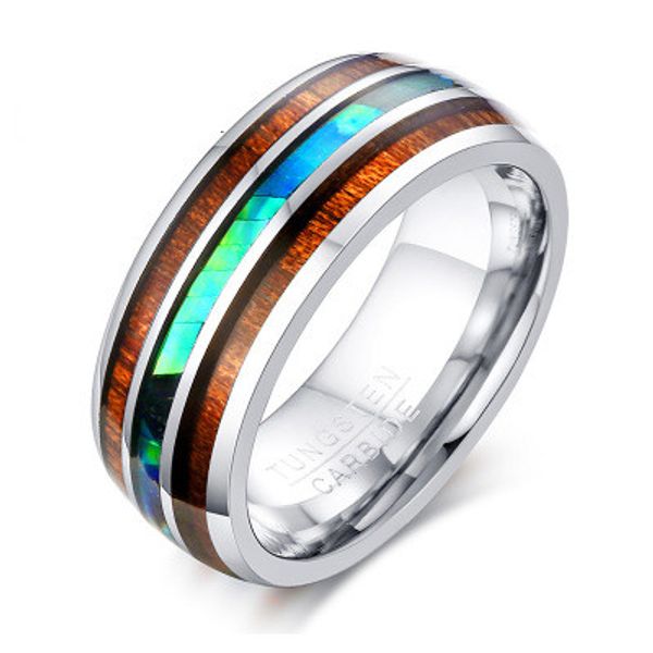 wood grain shells mens rings stainless steel rings for men matte finished high polished tungsten carbide ring wide 8mm, Silver
wood grain shells mens rings stainless steel rings for men matte finished high polished tungsten carbide ring wide 8mm, Silver
