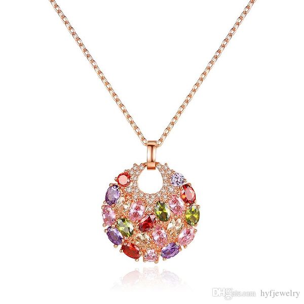 fashion colorful cubic zirconia pendant necklace 14k gold plated bling jewelry women girl friend gift, Silver
fashion colorful cubic zirconia pendant necklace 14k gold plated bling jewelry women girl friend gift, Silver