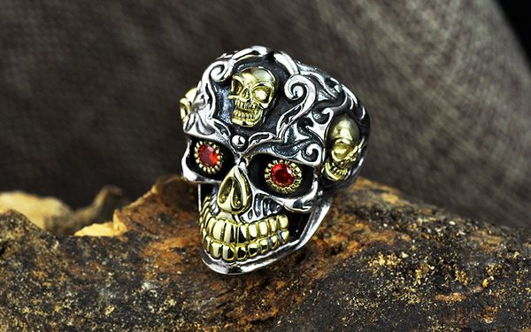 925 sterling silver gothic rings for men inlaid natural garnent stone punk skull ring jewelry
925 sterling silver gothic rings for men inlaid natural garnent stone punk skull ring jewelry