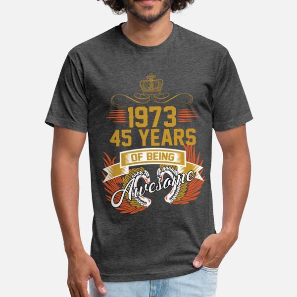 1973 45 years of being awesome t shirt men printed tee shirt o neck normal gift authentic summer leisure shirt, White;black
1973 45 years of being awesome t shirt men printed tee shirt o neck normal gift authentic summer leisure shirt, White;black