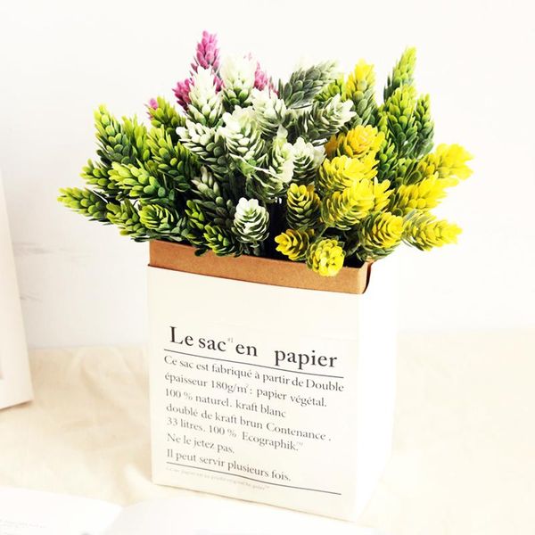 decorative flowers & wreaths 21 heads/bundle pine cone simulation pineapple grass artificial plants diy home vases for decoration fake plast
decorative flowers & wreaths 21 heads/bundle pine cone simulation pineapple grass artificial plants diy home vases for decoration fake plast