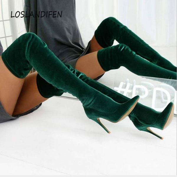 2020 winter knees ladies boots elastic socks boots high high heels pointed ladies 34-43cm large size women's shoes, Black
2020 winter knees ladies boots elastic socks boots high high heels pointed ladies 34-43cm large size women's shoes, Black