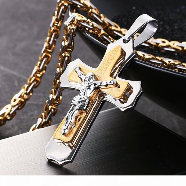 stainless steel link chain necklace crucifix pendant necklaces for men jesus piece cross men jewelry 22-28" long fc083, Silver
stainless steel link chain necklace crucifix pendant necklaces for men jesus piece cross men jewelry 22-28" long fc083, Silver