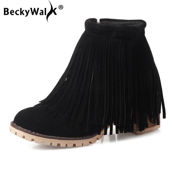 bohemian winter high heels boot women tassel fringe faux suede leather ankle boots shoes for woman botines mujer 34-43 wsh3741, Black
bohemian winter high heels boot women tassel fringe faux suede leather ankle boots shoes for woman botines mujer 34-43 wsh3741, Black