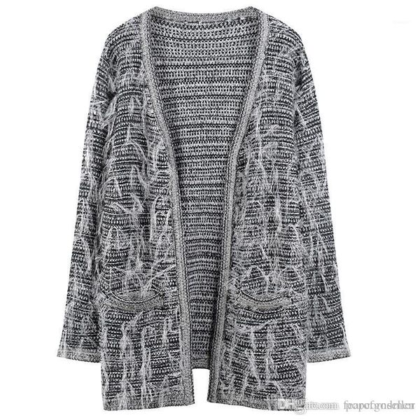 sweaters new autumn new v neck knit loose fitting cardigan silver line blended sweaters women clothes women fashion designer, White;black
sweaters new autumn new v neck knit loose fitting cardigan silver line blended sweaters women clothes women fashion designer, White;black