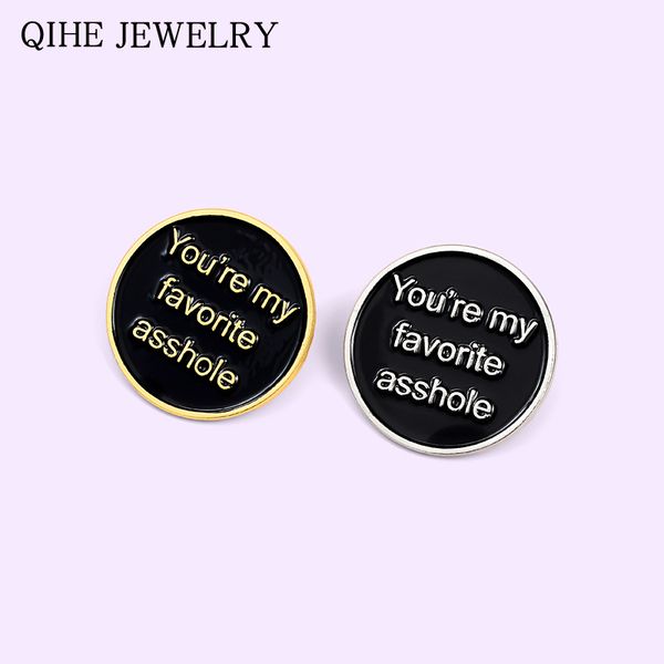 you're my favorite enamel pin black round funny brooches for boyfriend man bag clothes lapel pin jewelry badge valentine gift, Gray
you're my favorite enamel pin black round funny brooches for boyfriend man bag clothes lapel pin jewelry badge valentine gift, Gray