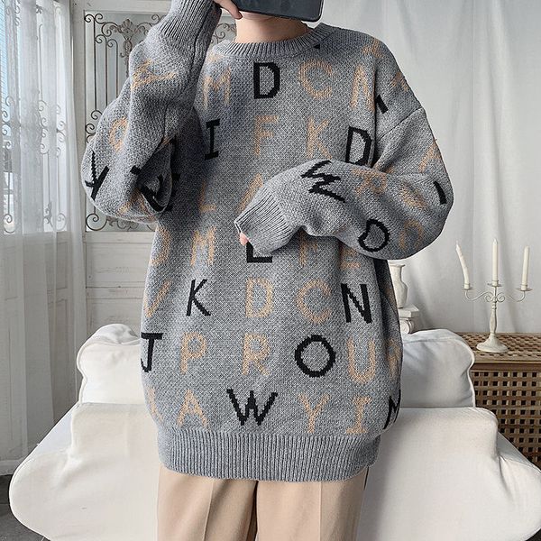 fall men's knitted sweater student korean fashion round neck linen kg-30, White;black
fall men's knitted sweater student korean fashion round neck linen kg-30, White;black