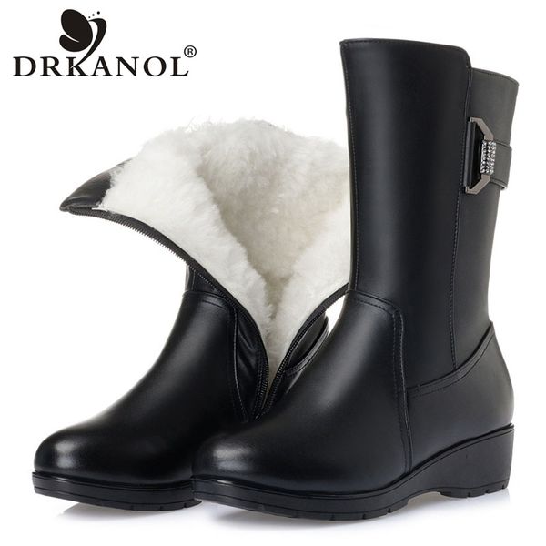 drkanol fashion women snow boots wedges thick wool winter warm women boots genuine leather rhinestone fur mid-calf, Black
drkanol fashion women snow boots wedges thick wool winter warm women boots genuine leather rhinestone fur mid-calf, Black