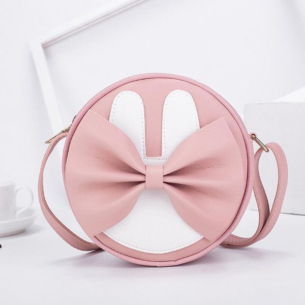 cute small messenger women bag bowknot fashion casual hit color crossbody pu single shoulder adjustable strap gift round