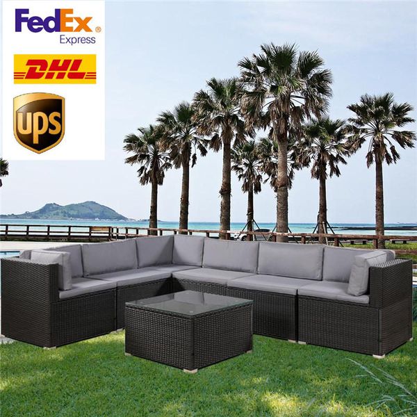 us stock 3-5 days shipping 7-piece patio furniture set outdoor sectional conversation set with soft cushions (black) sh000027daa
us stock 3-5 days shipping 7-piece patio furniture set outdoor sectional conversation set with soft cushions (black) sh000027daa