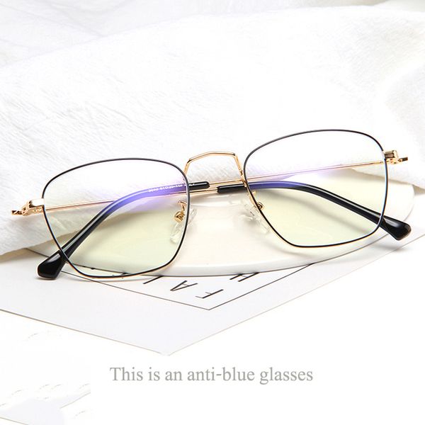 2020 metal retro trend glasses frame anti-blue computer box flat mirror fashion men and women classic art glasses, Black
2020 metal retro trend glasses frame anti-blue computer box flat mirror fashion men and women classic art glasses, Black