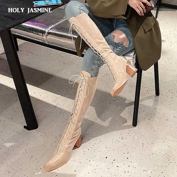 lace-up knee high boots women fashion comfort block heel winter boots ladies riding motorcycle 2020 women shoes goth, Black
lace-up knee high boots women fashion comfort block heel winter boots ladies riding motorcycle 2020 women shoes goth, Black