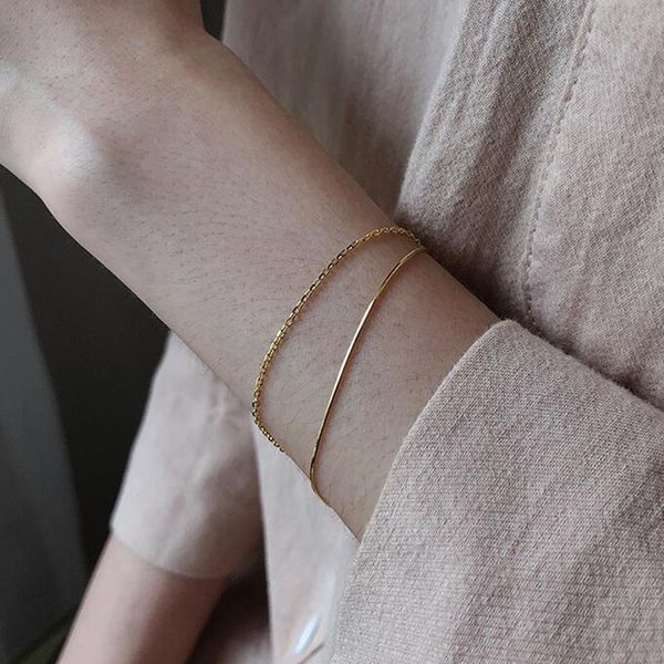gold color stainless steel chain & link multi-layer round snake chain statement bracelet two lines armband drop shipping, Black
gold color stainless steel chain & link multi-layer round snake chain statement bracelet two lines armband drop shipping, Black