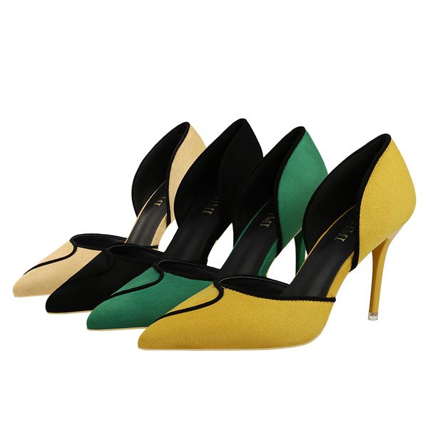 dress shoes 2021 ladies summer korean version 9cm superhight heels pointed toe suede party fashion woman prom sandals, Black
dress shoes 2021 ladies summer korean version 9cm superhight heels pointed toe suede party fashion woman prom sandals, Black