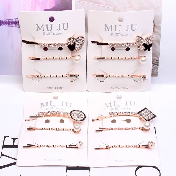 3pcs/set fashion metal hair pin clip crystal flower butterfly hair clips for women geometric hairpins hairgrips accessories, Golden;silver
3pcs/set fashion metal hair pin clip crystal flower butterfly hair clips for women geometric hairpins hairgrips accessories, Golden;silver