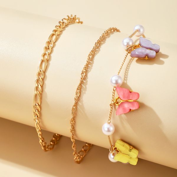 huatang 3pcs exquisite pearls butterfly bracelet set for women multilayer colorful acrylic animal bangle beach jewelry pulseras, Golden;silver
huatang 3pcs exquisite pearls butterfly bracelet set for women multilayer colorful acrylic animal bangle beach jewelry pulseras, Golden;silver