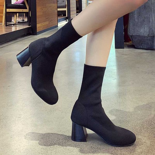 breathable new knitting sock boots women shoes woman autumn solid black ankle boots slip on winter block high heels shoes
breathable new knitting sock boots women shoes woman autumn solid black ankle boots slip on winter block high heels shoes