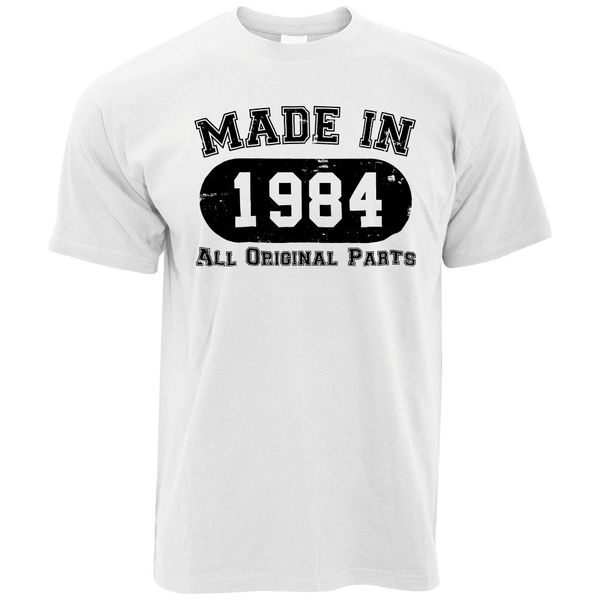 летний новый дизайн хлопок мужской tee shirt проектирование день рождения мужские футболки made in 1984 все original части новизны подарка t
летний новый дизайн хлопок мужской tee shirt проектирование день рождения мужские футболки made in 1984 все original части новизны подарка t