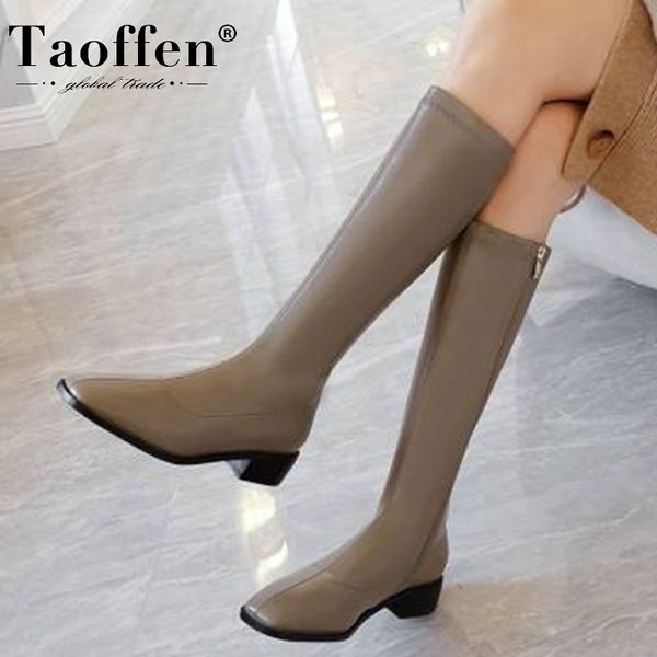 taoffen plus size 32-46 women knee high boots zipper square toe women long boots fashion winter shoes daily footwear, Black
taoffen plus size 32-46 women knee high boots zipper square toe women long boots fashion winter shoes daily footwear, Black