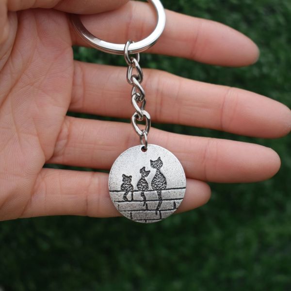 lovely cute three kitten keychain sweet cat patterns pendants for pet lucky jewelry women gift, Silver
lovely cute three kitten keychain sweet cat patterns pendants for pet lucky jewelry women gift, Silver
