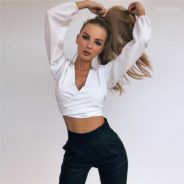 tshirts female clothing casual apparel womens desinger backless tshits long sleeve v neck womens solid color, White 
tshirts female clothing casual apparel womens desinger backless tshits long sleeve v neck womens solid color, White