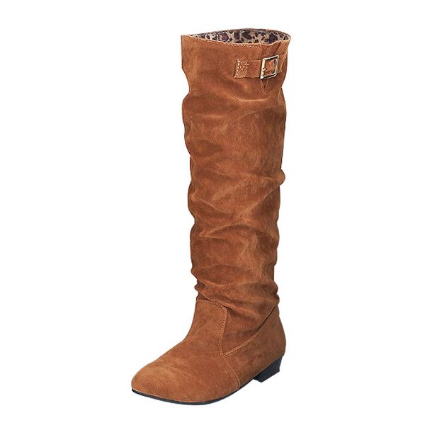 women winter casual shoes plus size 34-43 low heels lady knee high boots big size autumn high long faux suede boots xkd2096, Black 
women winter casual shoes plus size 34-43 low heels lady knee high boots big size autumn high long faux suede boots xkd2096, Black