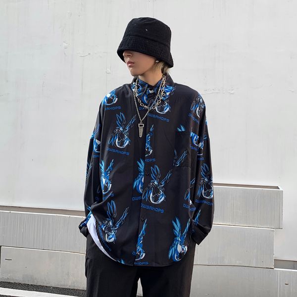 men's shirt 2020 autumn new slim pure color hip hop print long sleeve shirt relaxed casual personality youth men's wear, White;black
men's shirt 2020 autumn new slim pure color hip hop print long sleeve shirt relaxed casual personality youth men's wear, White;black