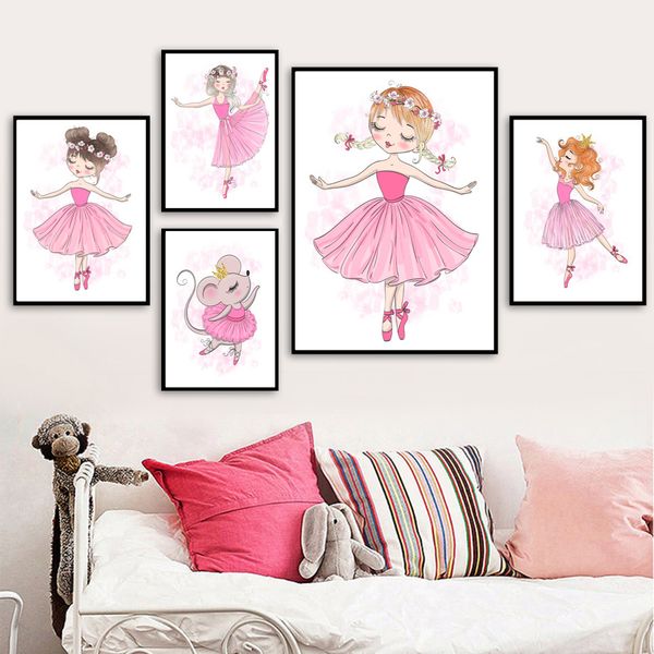 cartoon ballet girl flower crown mouse swan wall art canvas painting nordic posters and prints wall pictures for kids room decor
cartoon ballet girl flower crown mouse swan wall art canvas painting nordic posters and prints wall pictures for kids room decor