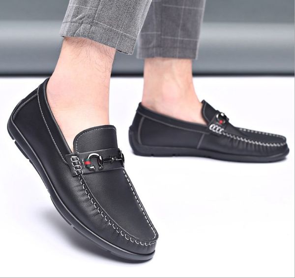 leather men casual shoes 2020 summer breathable mens loafers fashion slip-on soft driving flat shoes, Black
leather men casual shoes 2020 summer breathable mens loafers fashion slip-on soft driving flat shoes, Black