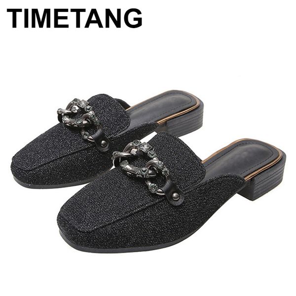 timetangnew women's lazy toe-covered slippers mule quality pu sequins slippers chain buckle mental shimmering shoese948, Black
timetangnew women's lazy toe-covered slippers mule quality pu sequins slippers chain buckle mental shimmering shoese948, Black