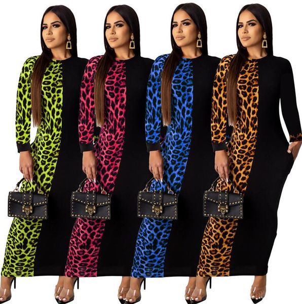 women dresses fashion patchwork leopard solid color long sleeve dress maxi dress sheath bodycon dresses autumn women clothes 4 colors cz815a, Black;gray
women dresses fashion patchwork leopard solid color long sleeve dress maxi dress sheath bodycon dresses autumn women clothes 4 colors cz815a, Black;gray