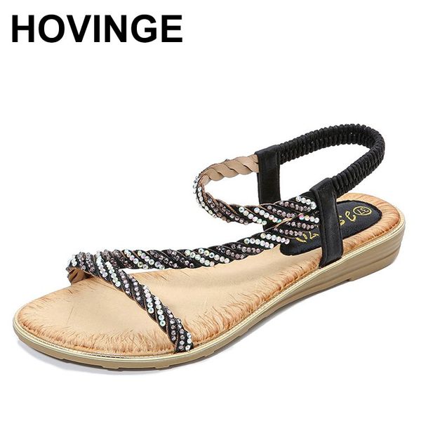 hovingenew women bohemian sandals summer women crystal rhinestone flat sandals beach shoes thongs clips casual shoes big size, Black
hovingenew women bohemian sandals summer women crystal rhinestone flat sandals beach shoes thongs clips casual shoes big size, Black