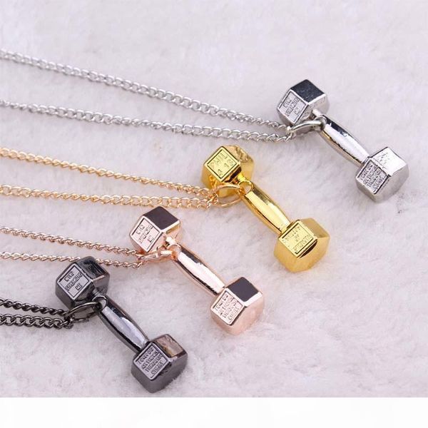 punk homme domineering fitness dumbbell pendant necklaces for male women couple jewelry statement pendant necklaces, Silver
punk homme domineering fitness dumbbell pendant necklaces for male women couple jewelry statement pendant necklaces, Silver