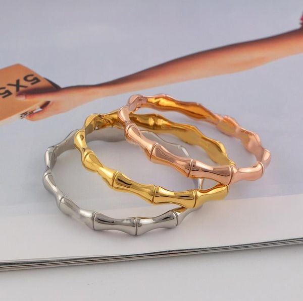 18k rose gold opening dark buckle bamboo bracelet bamboo titanium steel bracelet, Black
18k rose gold opening dark buckle bamboo bracelet bamboo titanium steel bracelet, Black
