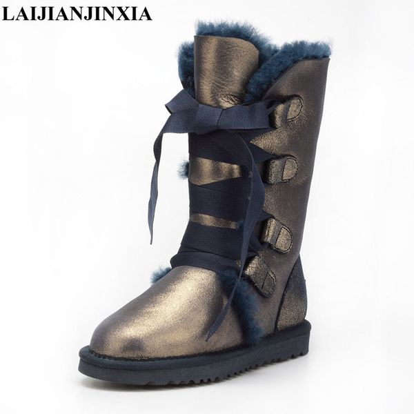 laijianjinxia fashion lace up snow boots women's real sheepskin leather natural wool fur lined girls winter shoes waterproof, Black
laijianjinxia fashion lace up snow boots women's real sheepskin leather natural wool fur lined girls winter shoes waterproof, Black