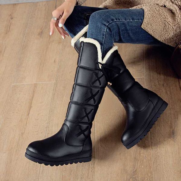 2021 snow boots round toe casual slip on women shoes winter keep warm wedge platform heel knee high boots size 34-43, Black
2021 snow boots round toe casual slip on women shoes winter keep warm wedge platform heel knee high boots size 34-43, Black