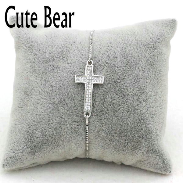 cute bear brand metal box chain micro pave cz copper cross bracelet men women christian beliefs prayer cross bracelet jewelry, Black
cute bear brand metal box chain micro pave cz copper cross bracelet men women christian beliefs prayer cross bracelet jewelry, Black