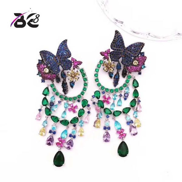 be 8 new style water drop long earrings butterfly shape colourful dangle earrings for women boucle d'oreille femme 2020 e627, Silver
be 8 new style water drop long earrings butterfly shape colourful dangle earrings for women boucle d'oreille femme 2020 e627, Silver