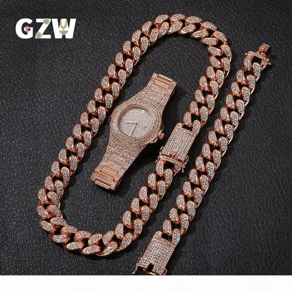 new fashion personalized 20mm gold blingbling mens cuban link chain necklace bracelet watch set hip hop rapper jewelry gifts for men guys, Silver
new fashion personalized 20mm gold blingbling mens cuban link chain necklace bracelet watch set hip hop rapper jewelry gifts for men guys, Silver
