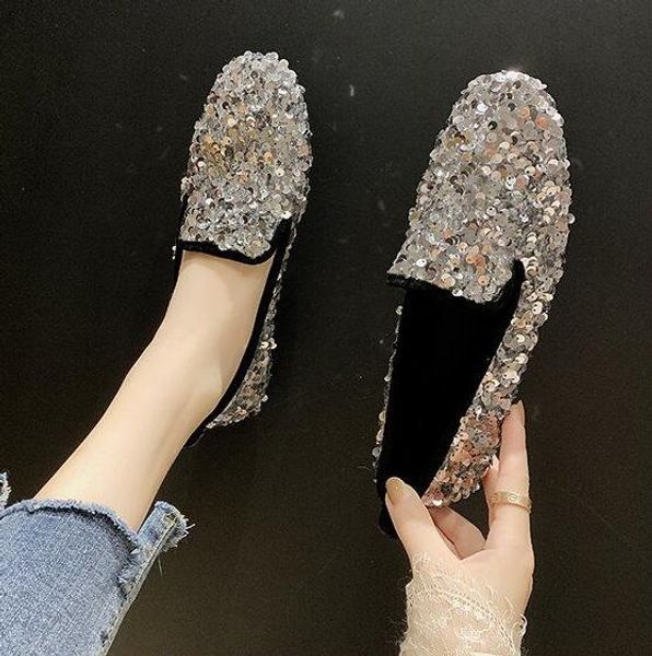 womens sequins bling casual shoes low flats korean style casual shoes black sliver ing
womens sequins bling casual shoes low flats korean style casual shoes black sliver ing