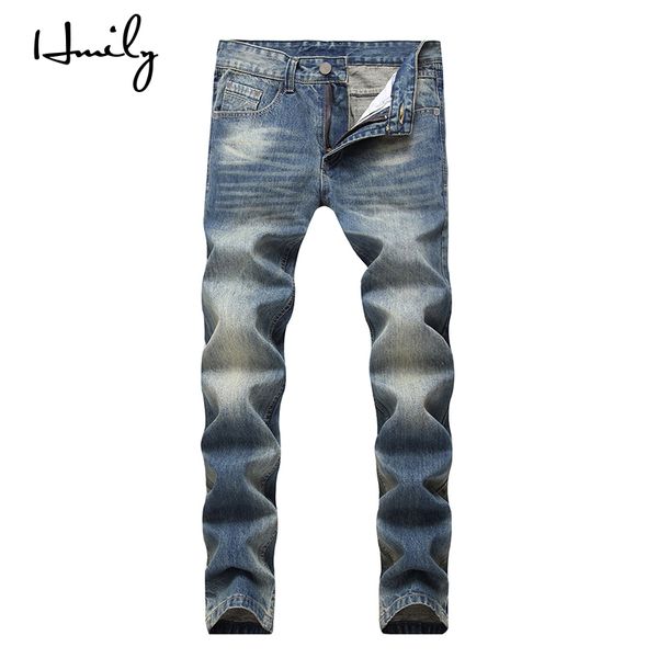 men's jeans hmily brand mens fashion casual male denim pants skinny trousers cotton classic straight high quality, Blue
men's jeans hmily brand mens fashion casual male denim pants skinny trousers cotton classic straight high quality, Blue