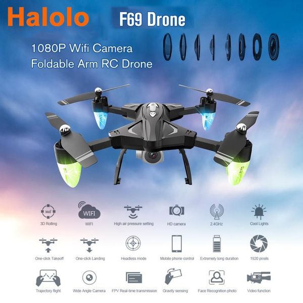 halolo f69 fpv mini with camera hd high mode remote control wifi portable folding holdable one key return quadcopter drone e68
halolo f69 fpv mini with camera hd high mode remote control wifi portable folding holdable one key return quadcopter drone e68