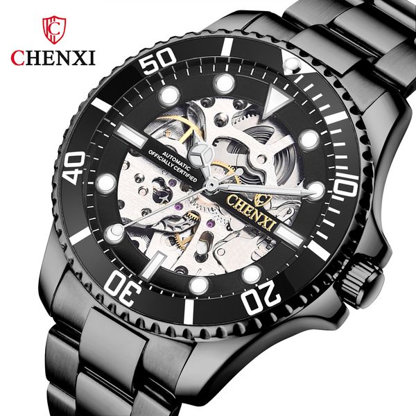 high-end brand water ghost creative hollow automatic mechanical wrist watch mens strong luminous waterproof black steel belt analog watch, Slivery;brown
high-end brand water ghost creative hollow automatic mechanical wrist watch mens strong luminous waterproof black steel belt analog watch, Slivery;brown