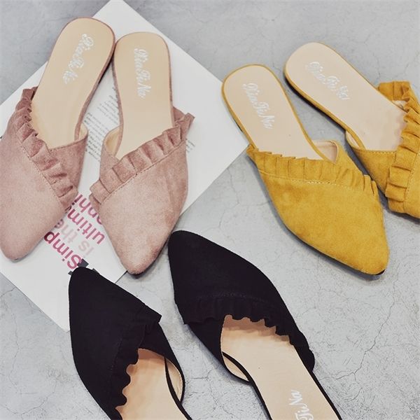 women slippers flat women shoes slip on sandals ladies mules fashion ruffles ladies shoes fabric loafer flip flop 0922, Black
women slippers flat women shoes slip on sandals ladies mules fashion ruffles ladies shoes fabric loafer flip flop 0922, Black