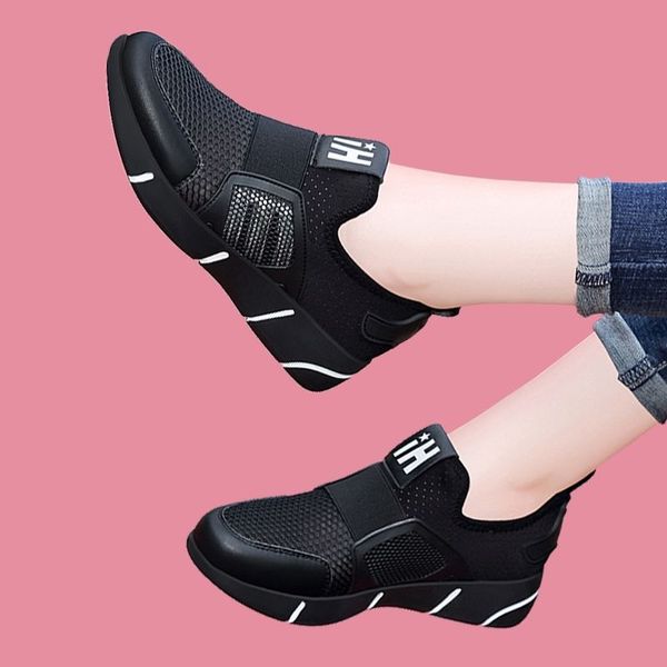 women's sports shoes spring autumn female shoes gym mesh sports running sneakers platform single, Black
women's sports shoes spring autumn female shoes gym mesh sports running sneakers platform single, Black