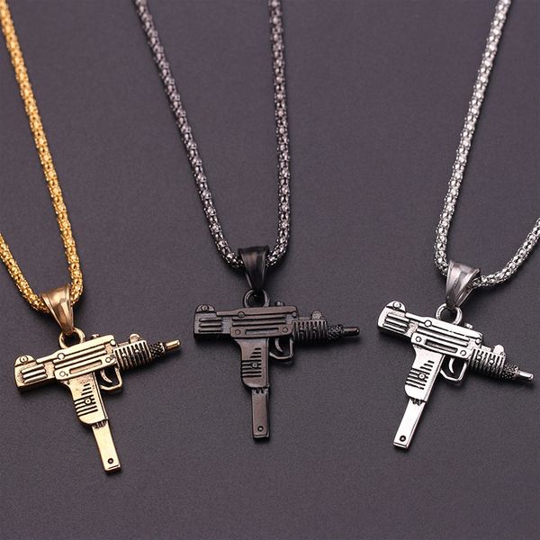 personality uzi gun shaped pendant necklace for women men night club bar party accessory gothic male punk hip hop chain jewelry, Silver
personality uzi gun shaped pendant necklace for women men night club bar party accessory gothic male punk hip hop chain jewelry, Silver